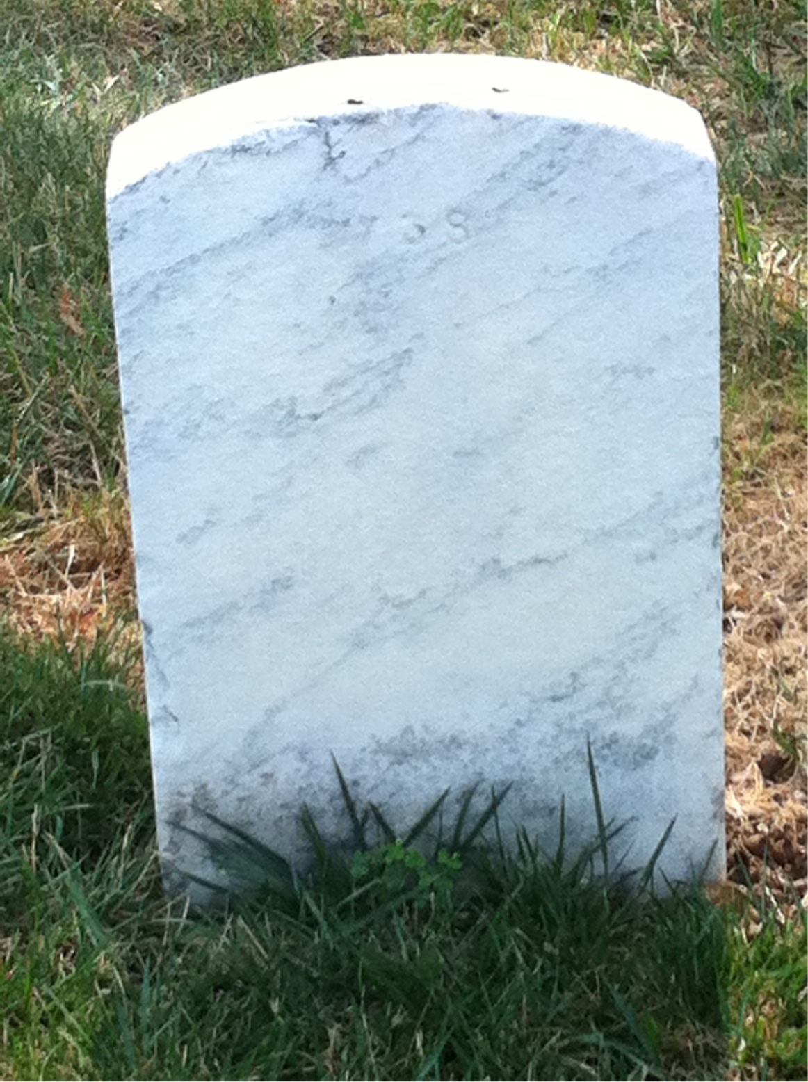 Back of headstone — Tom Andrew