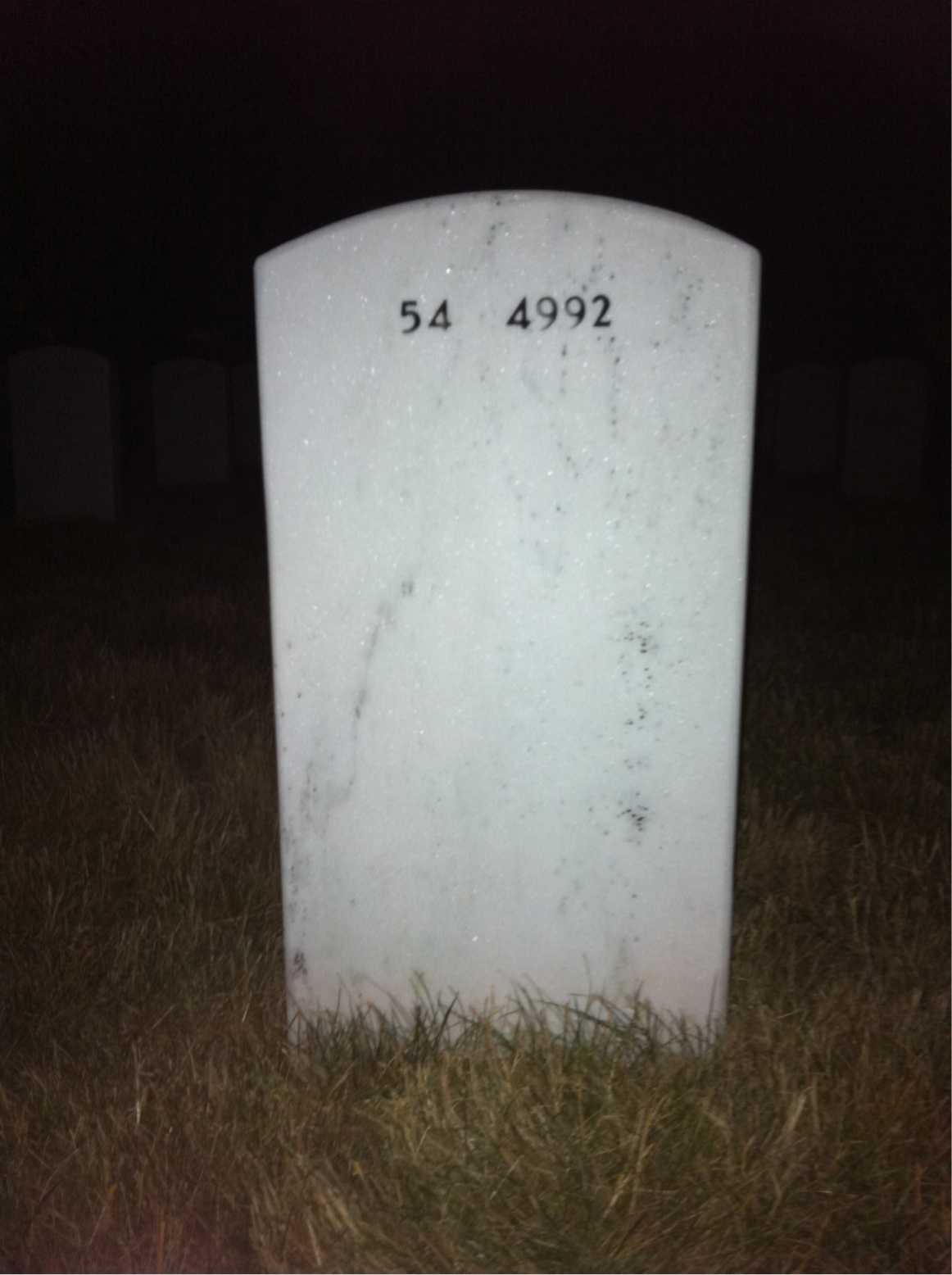 Back of headstone — Kermit Hoefert
