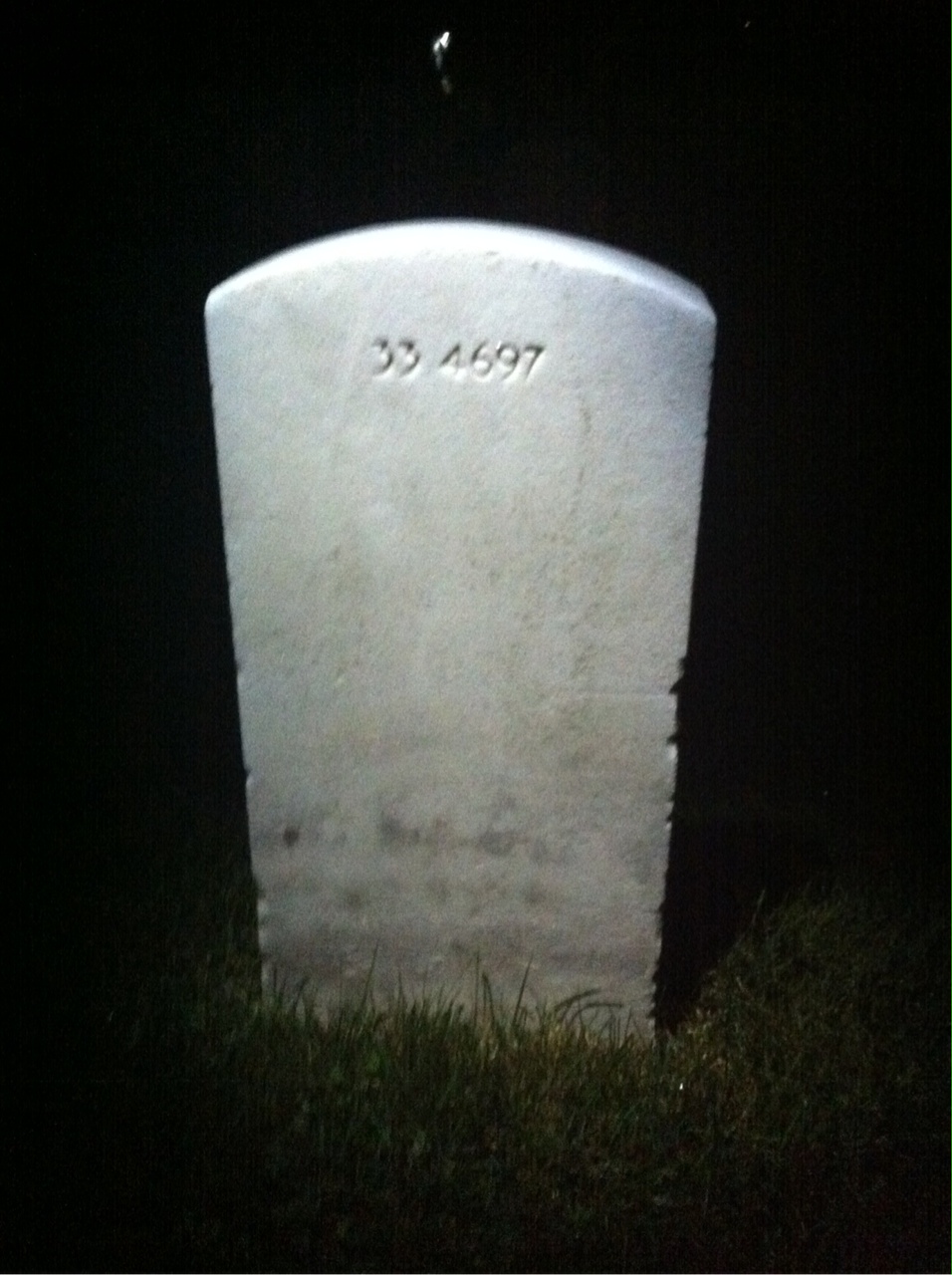 Back of headstone — Hazel Montgomery