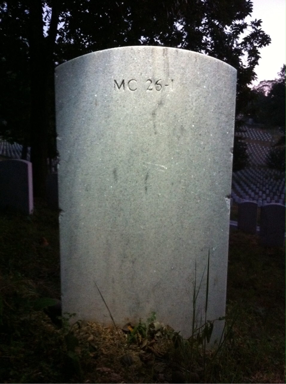 Back of headstone — Randolph Ard
