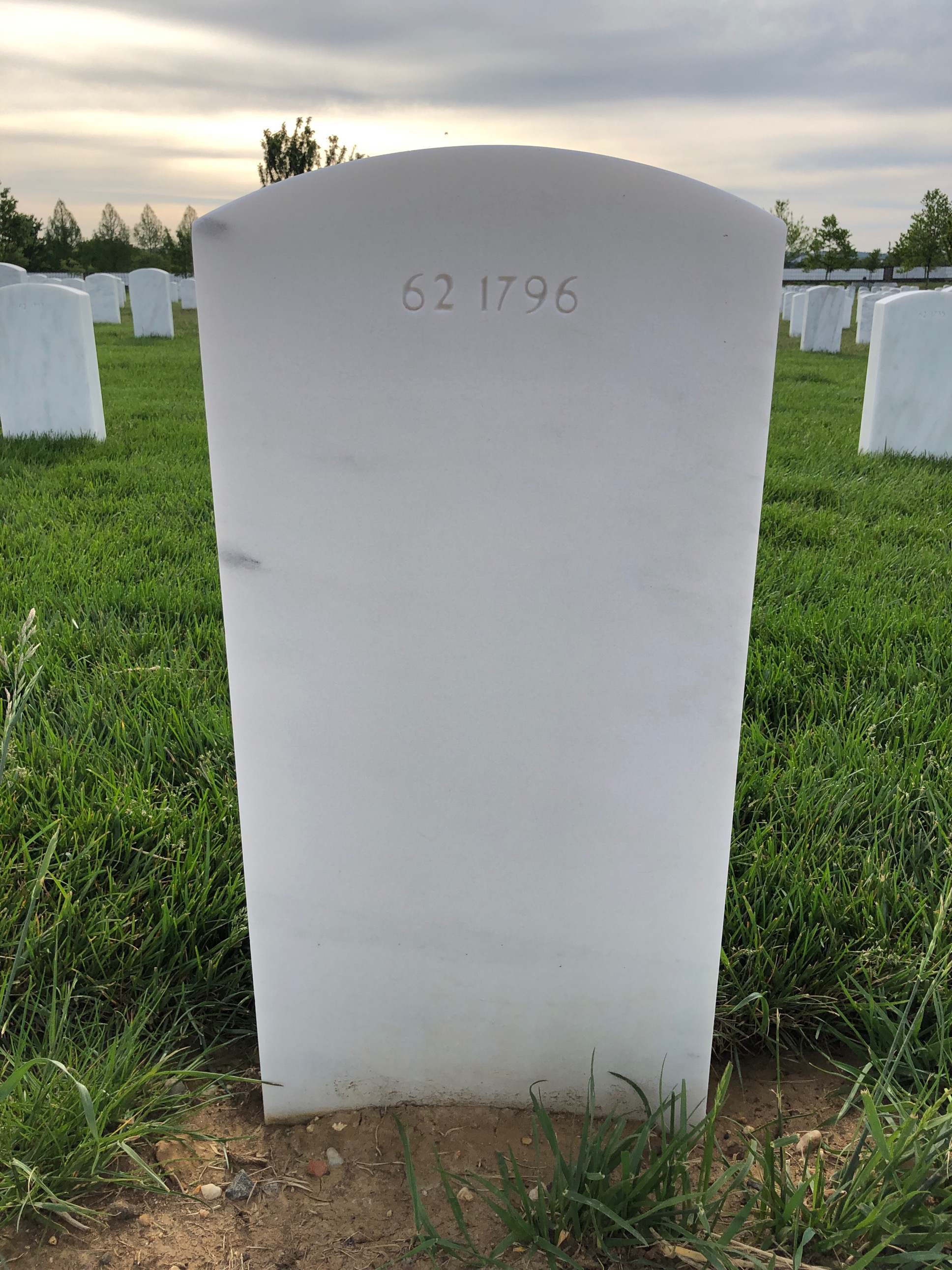 Back of headstone — Willie M Jones