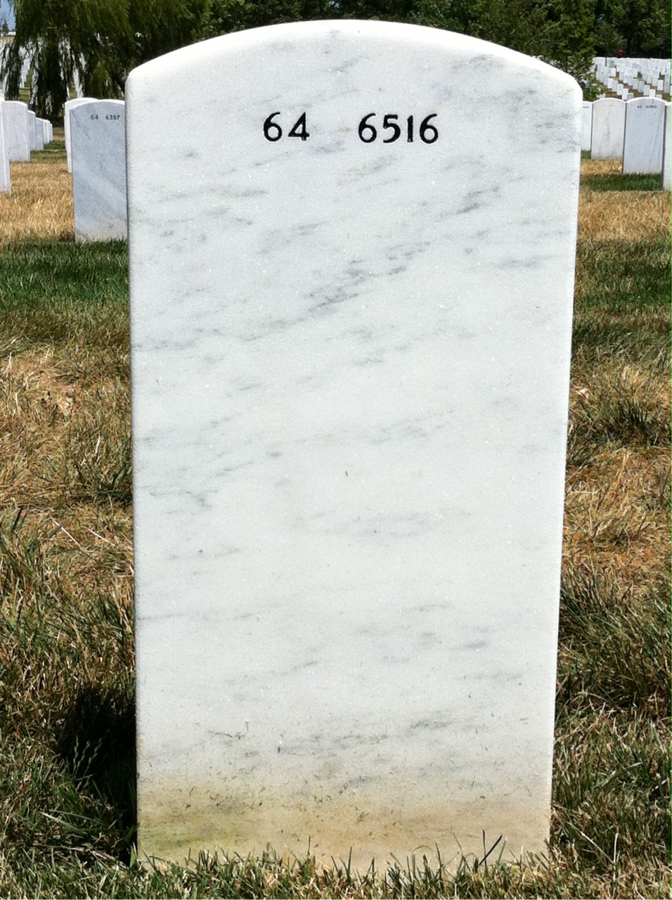 Back of headstone — Lowell T Fitzgerald