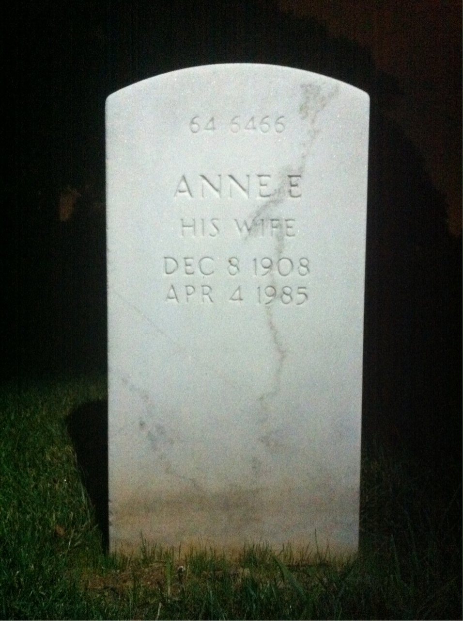 Back of headstone — William Morton