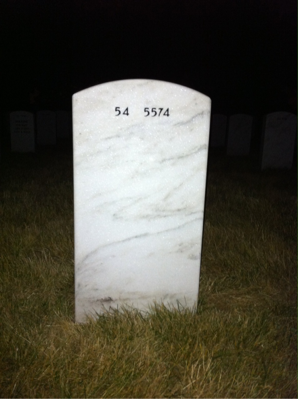 Back of headstone — James Jordan