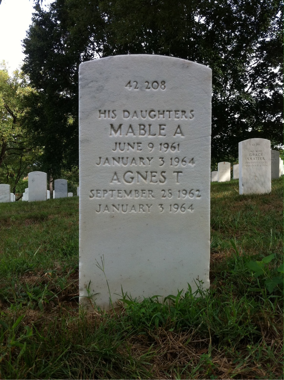 Back of headstone — Agnes Payne