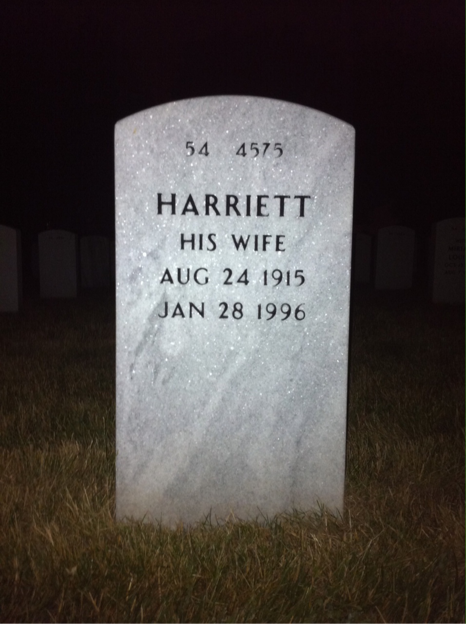 Back of headstone — David Moore
