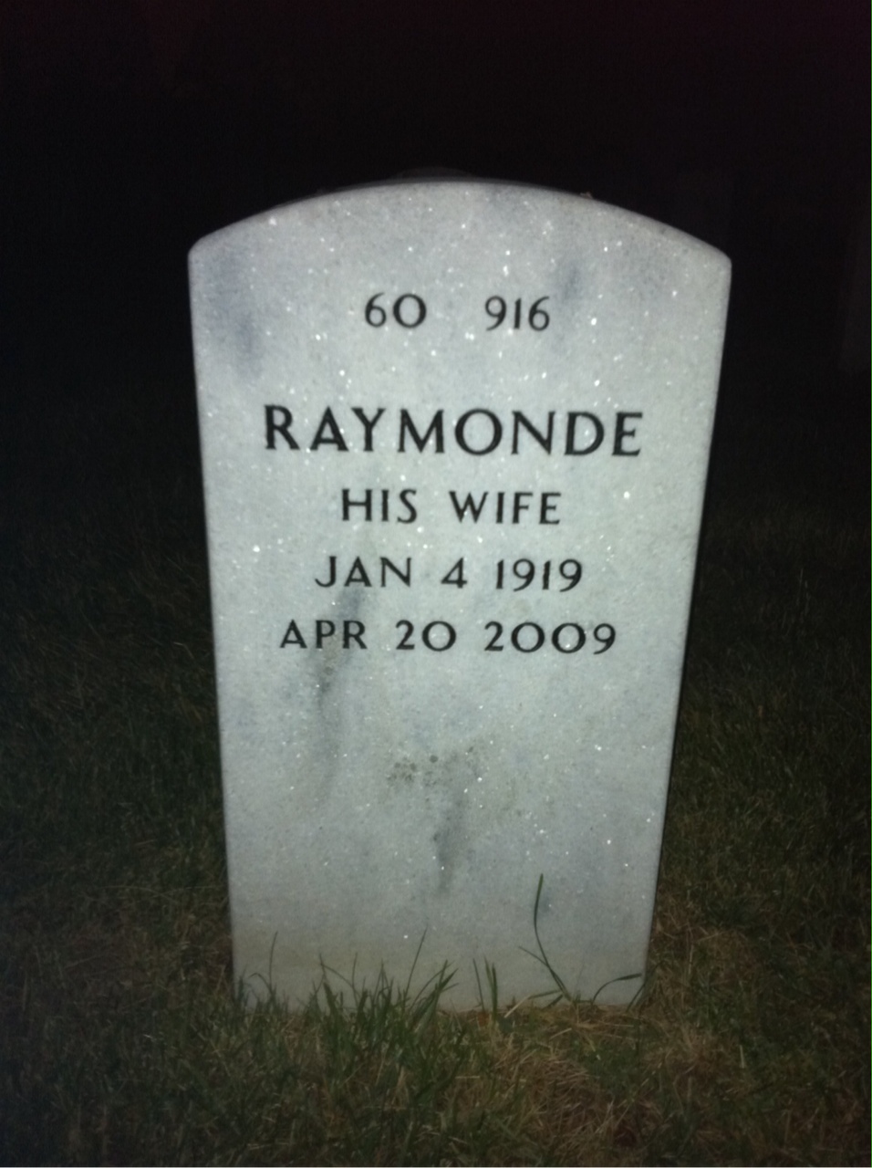 Back of headstone — Donald Thompson