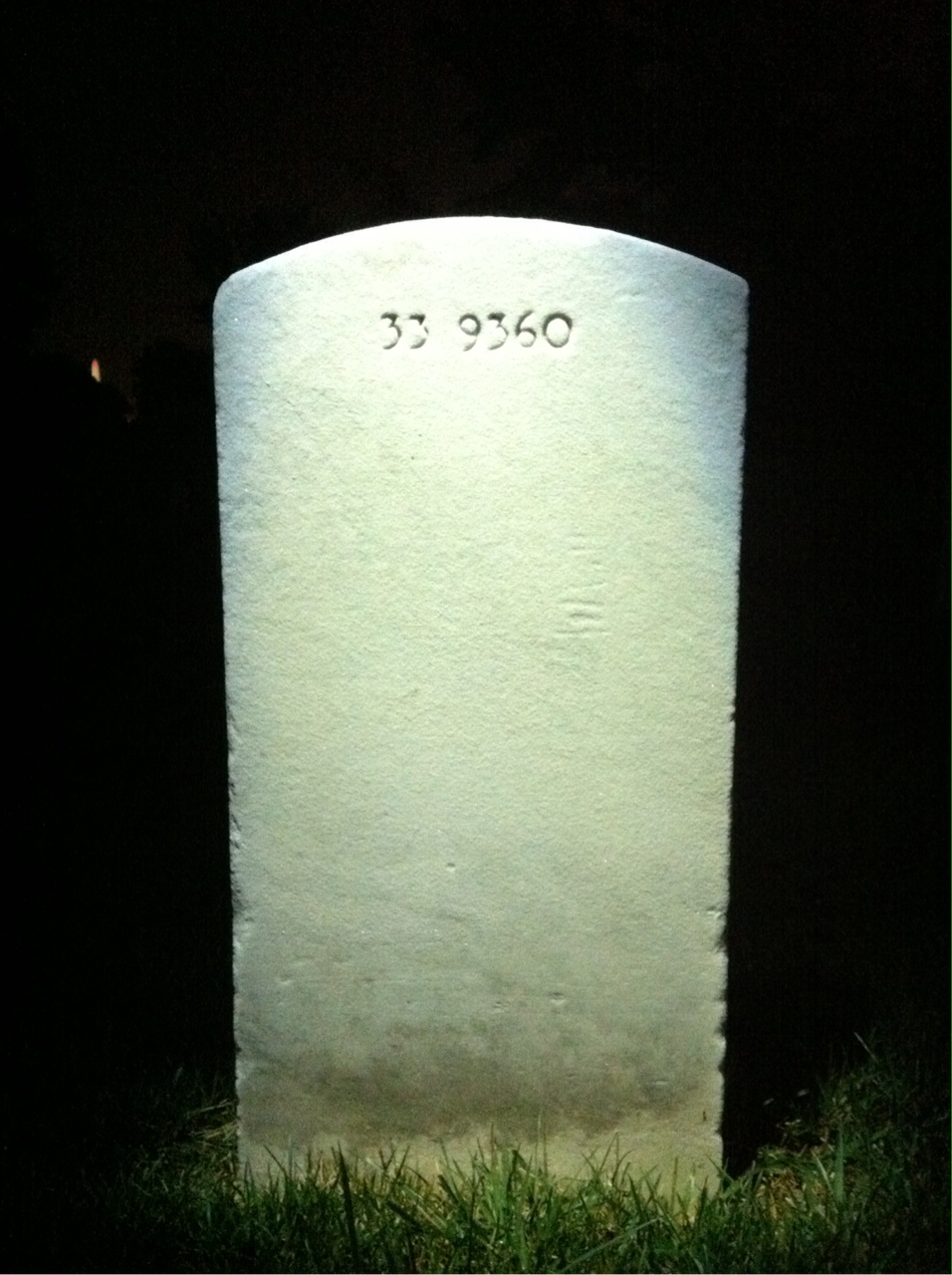 Back of headstone — Roy Bicknell