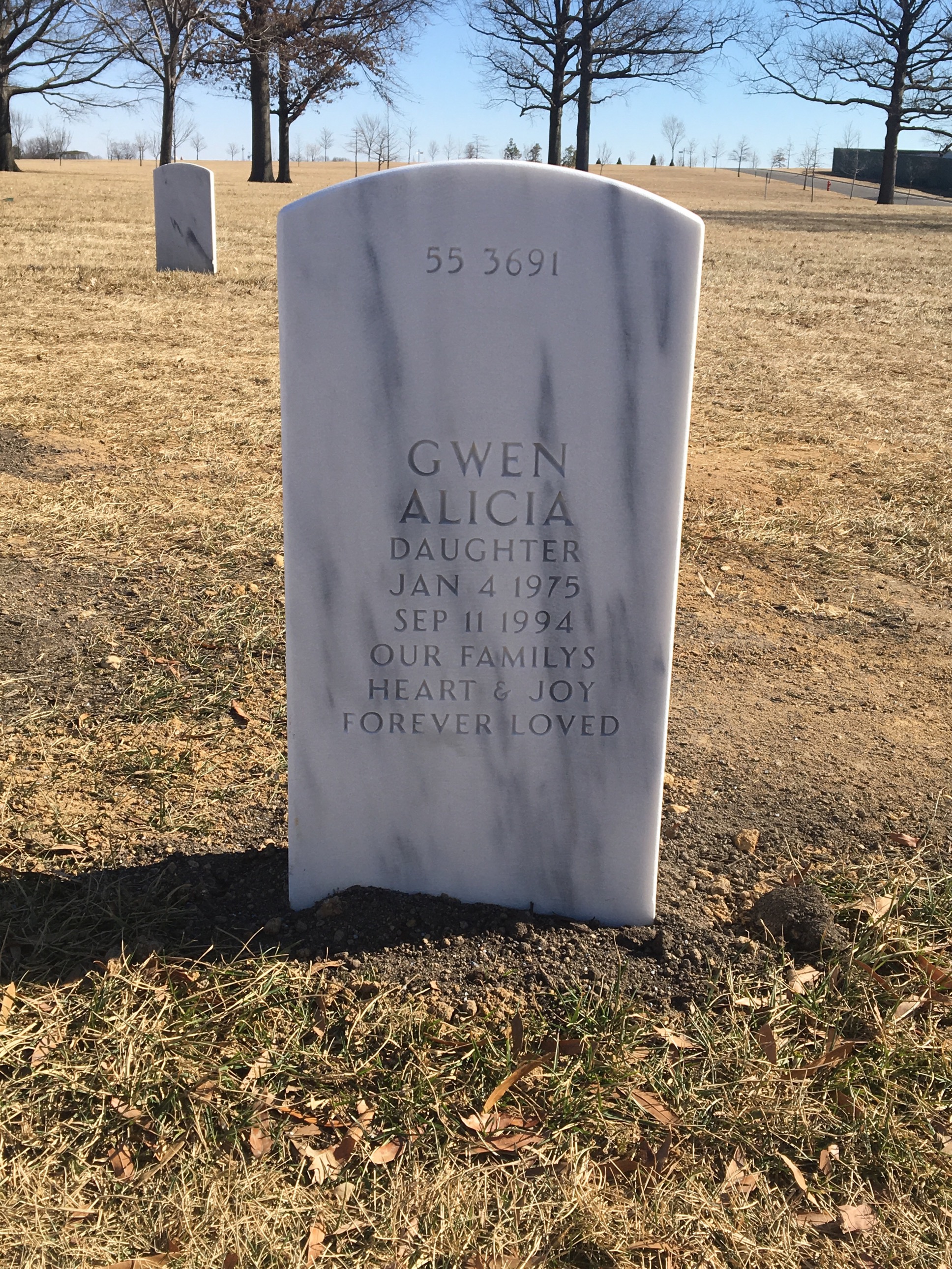 Back of headstone — Thomas Morton Freeland
