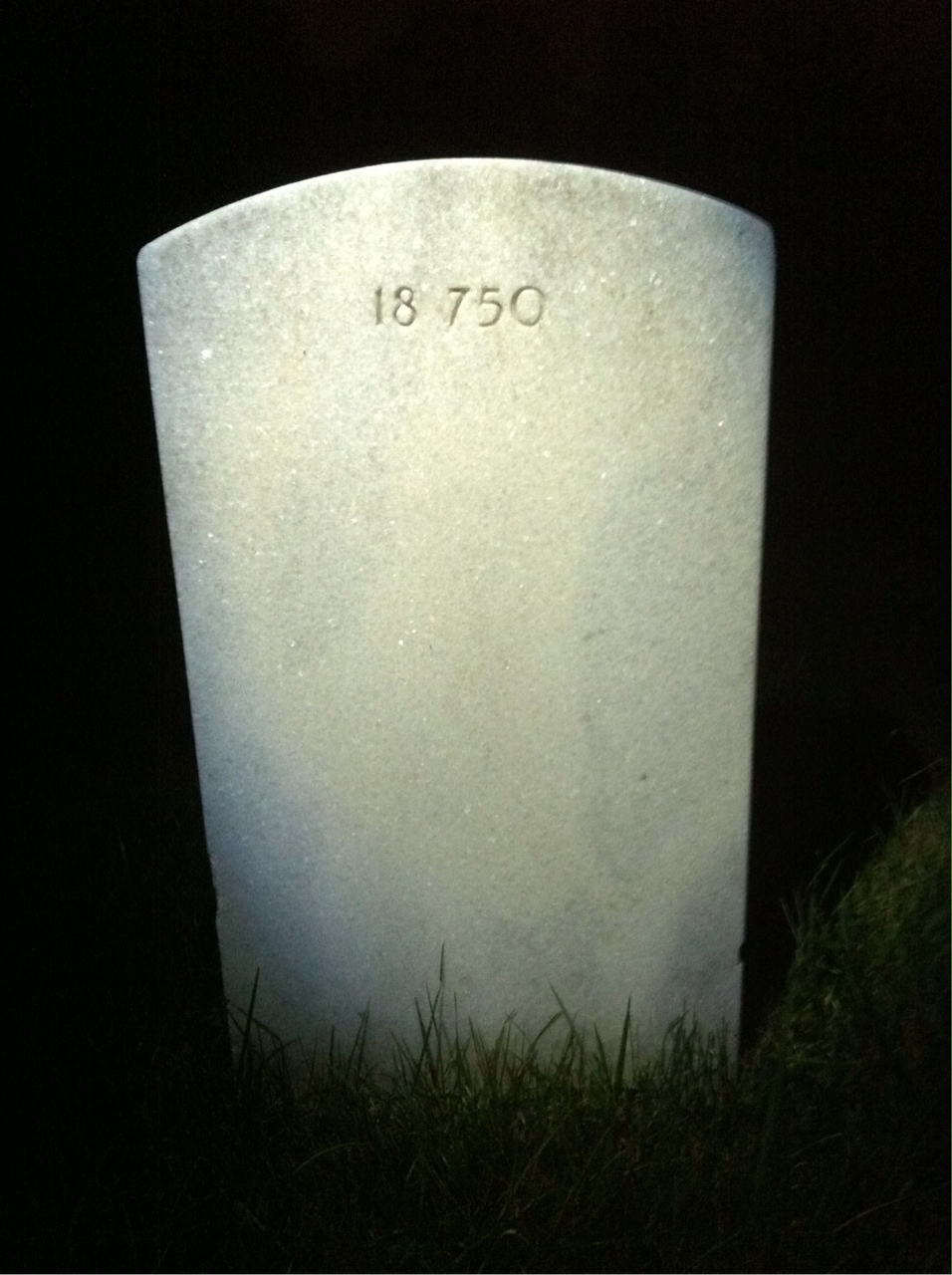 Back of headstone — Clarence Atkins