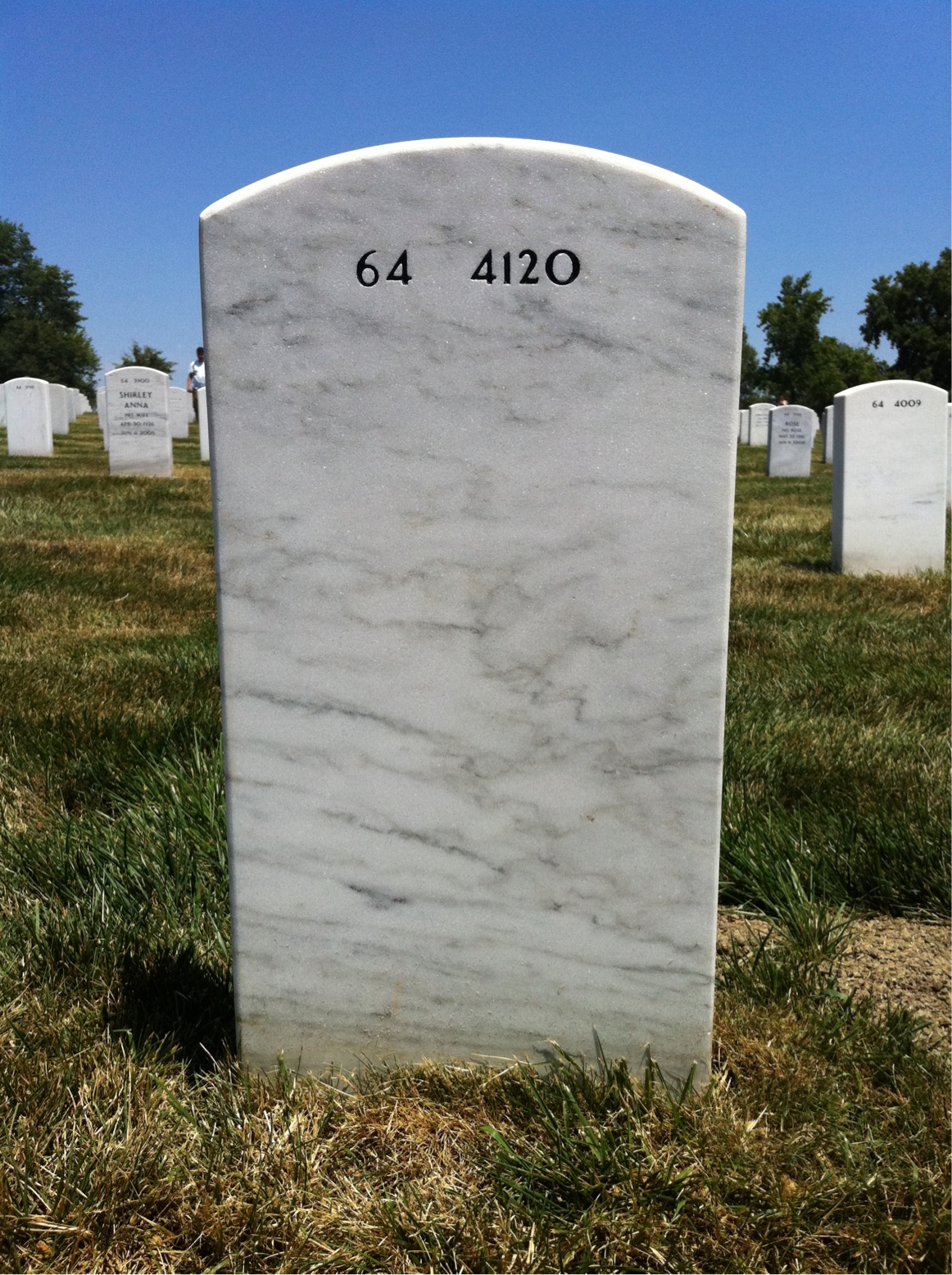 Back of headstone — Robert Payne
