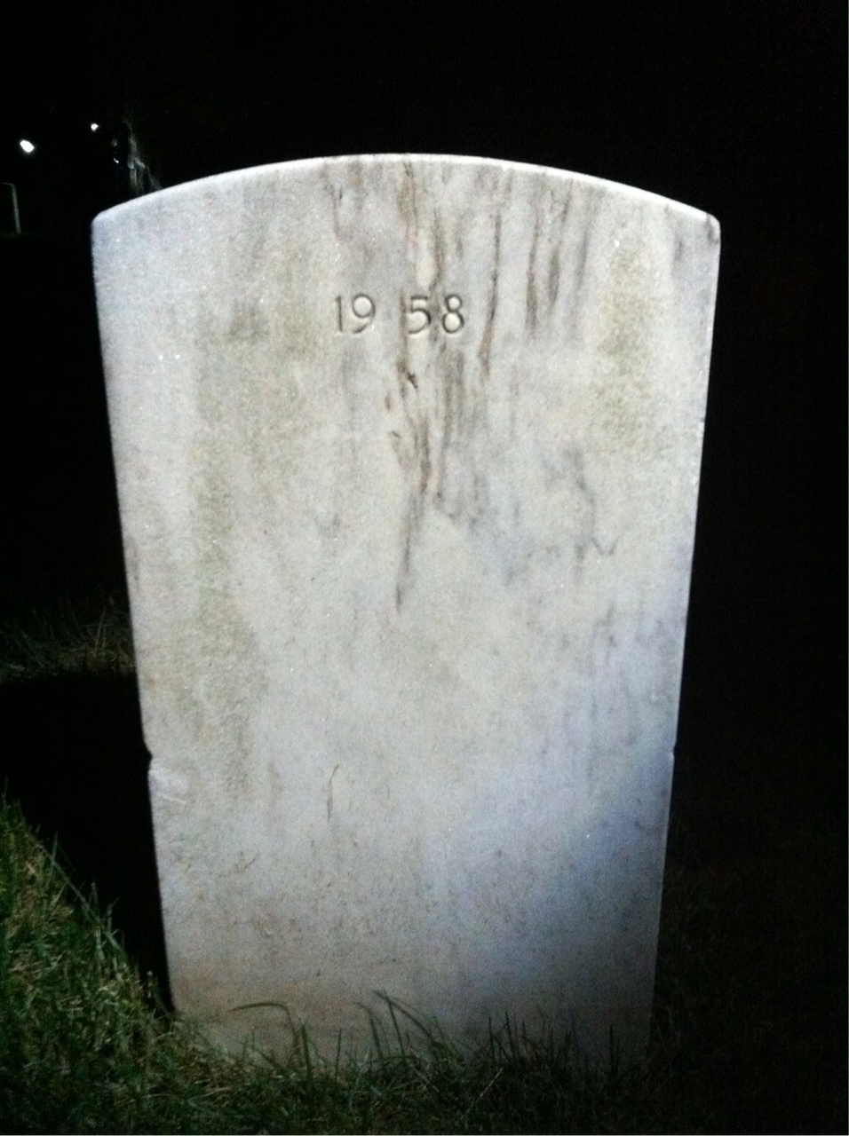Back of headstone — Arthur Morgan