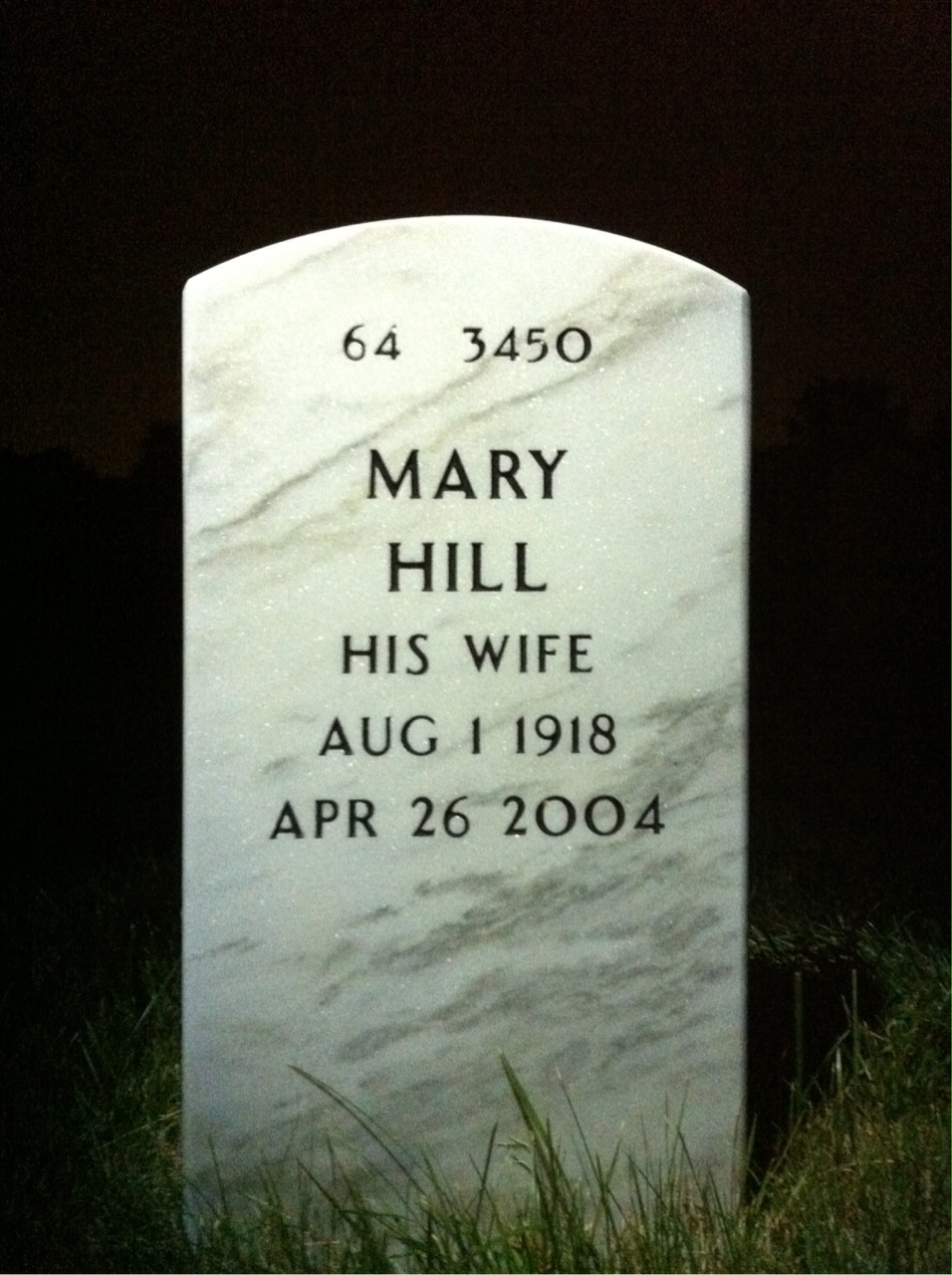 Back of headstone — Roy Vick