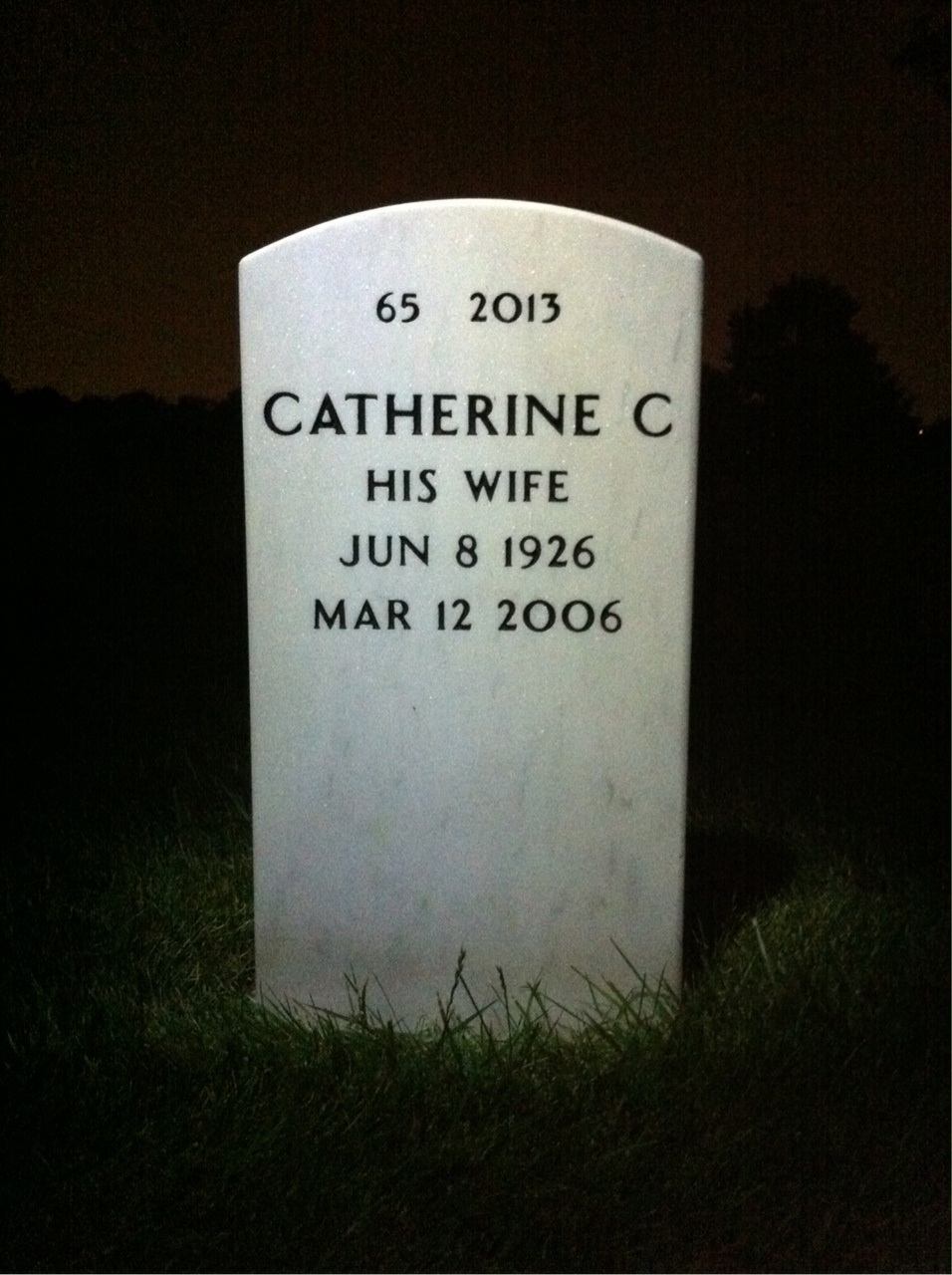 Back of headstone — Robert Doring
