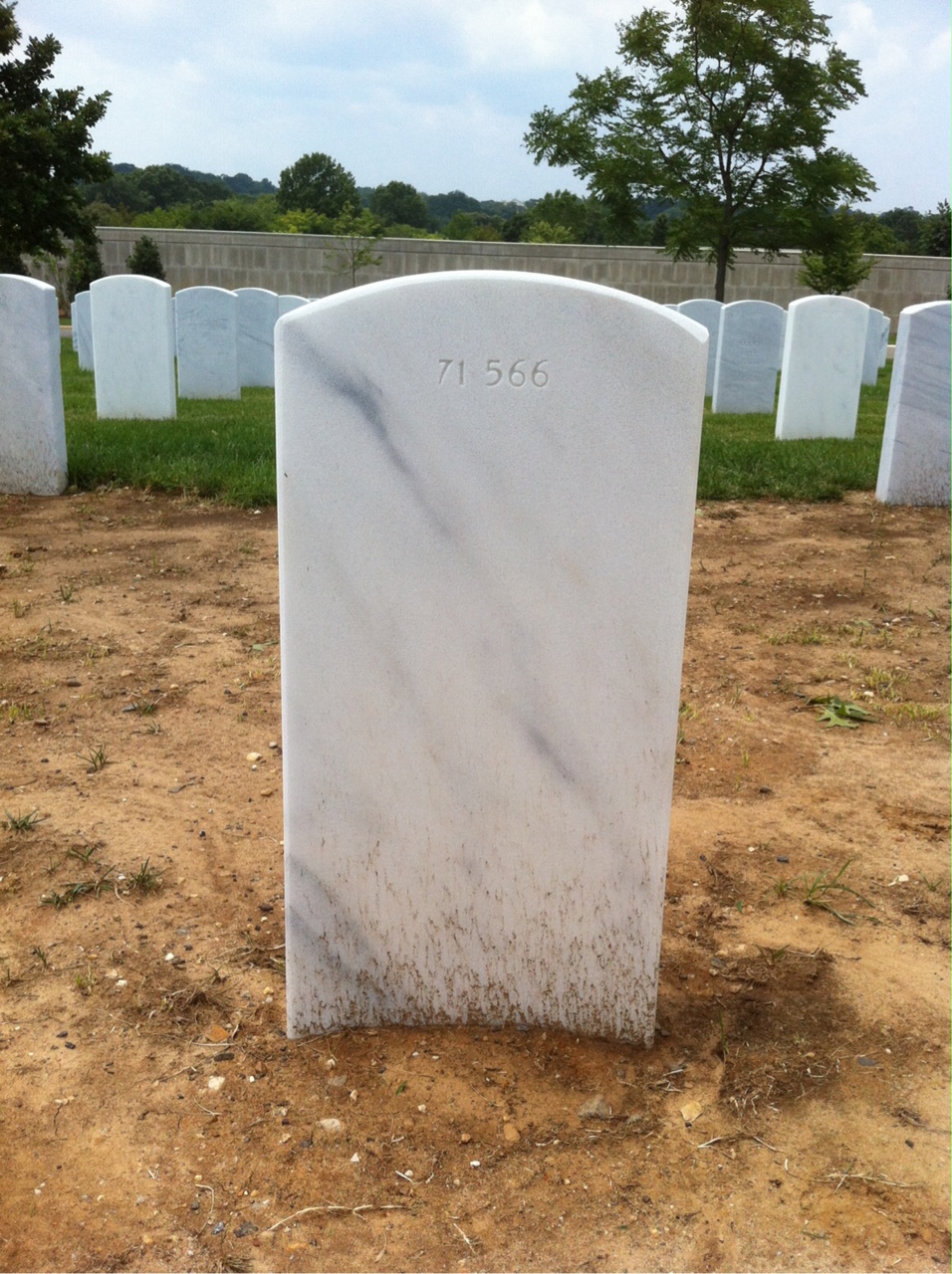 Back of headstone — Charles Miner