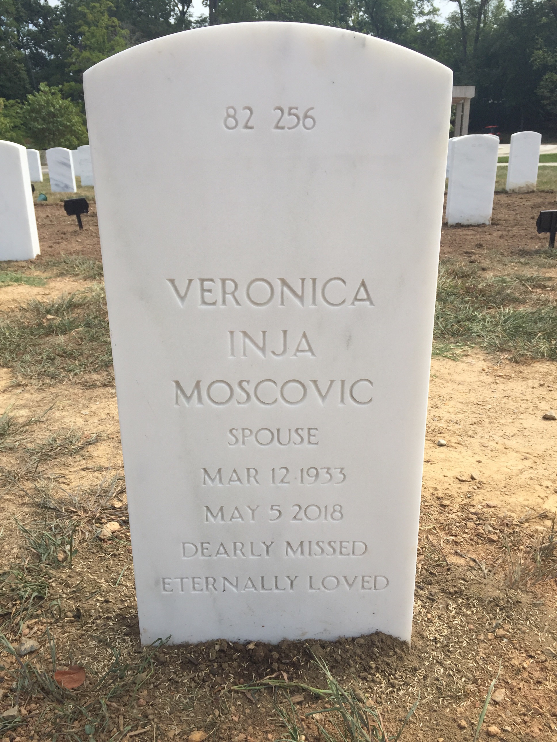 Back of headstone — Paul Moscovic