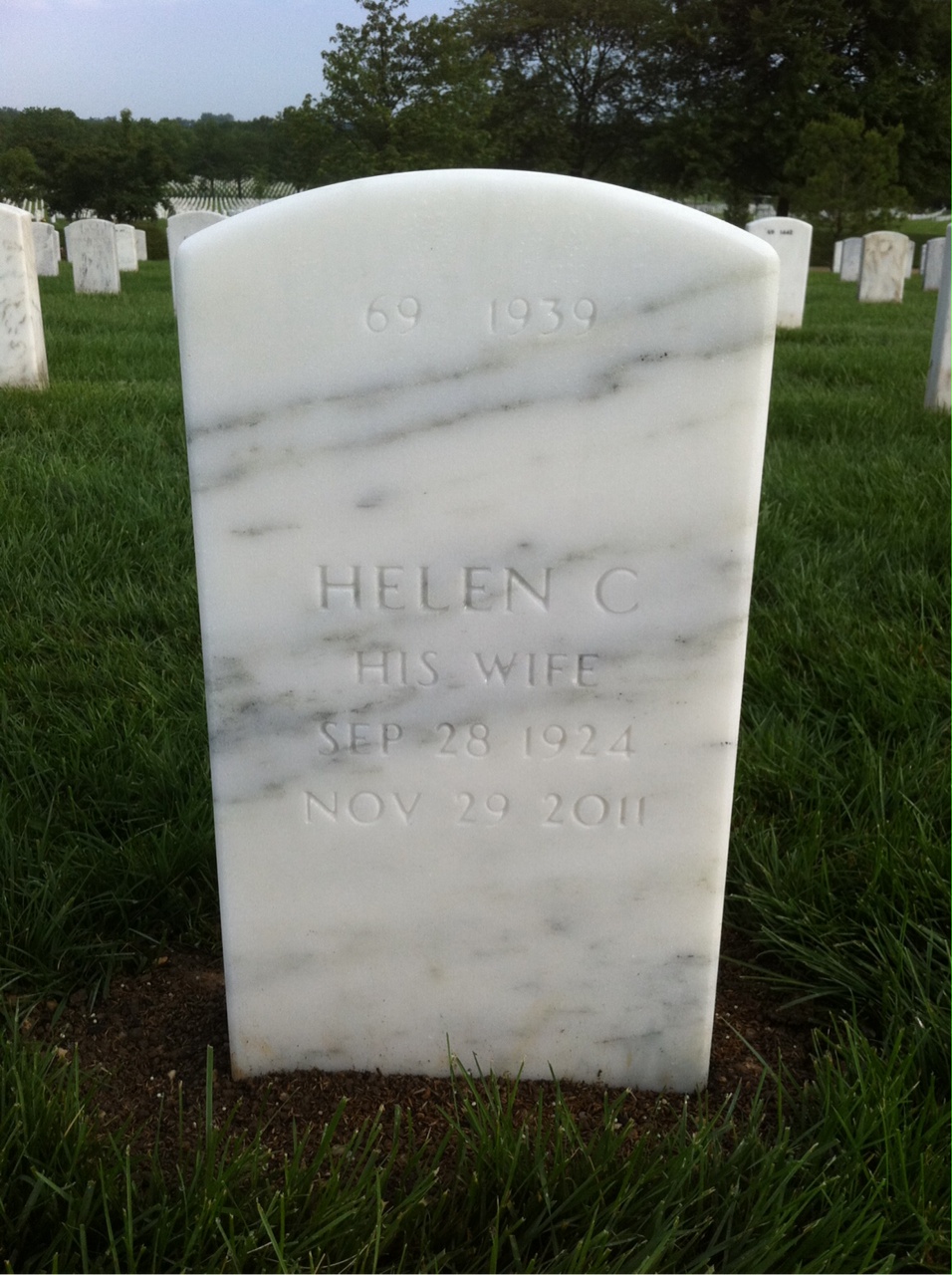 Back of headstone — John Wade
