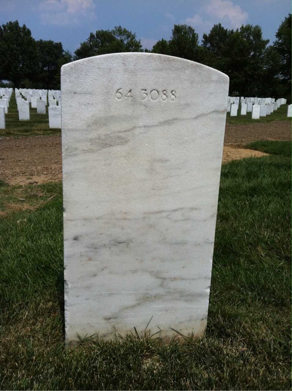 Back of headstone — Albert Moore