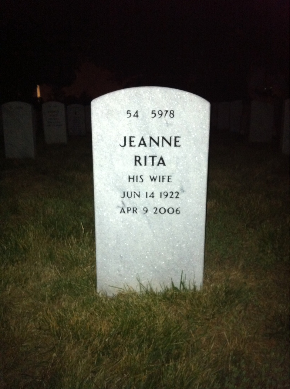 Back of headstone — John Fleet
