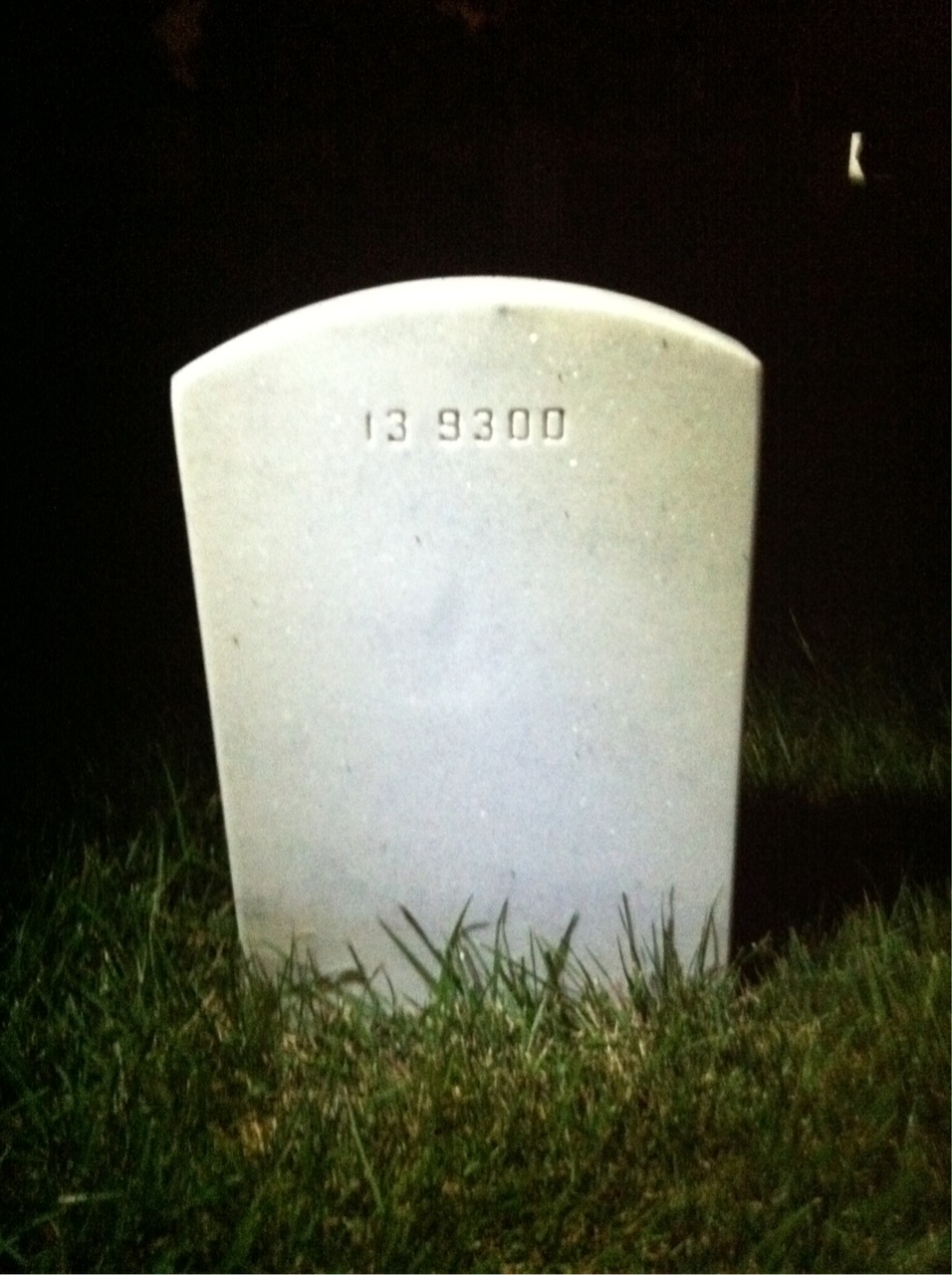 Back of headstone — David Ballon
