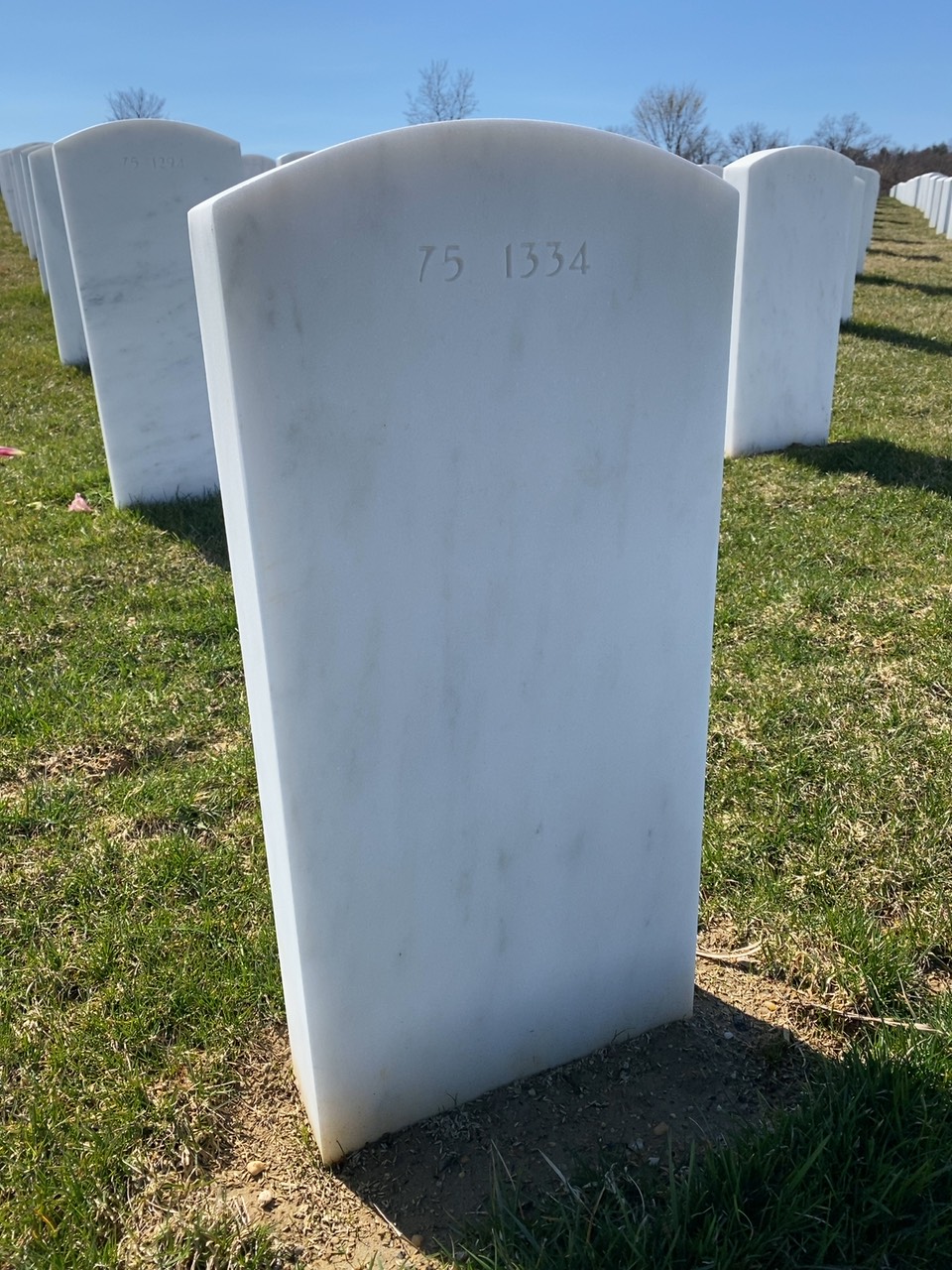 Back of headstone — Thomas Leo Stowell