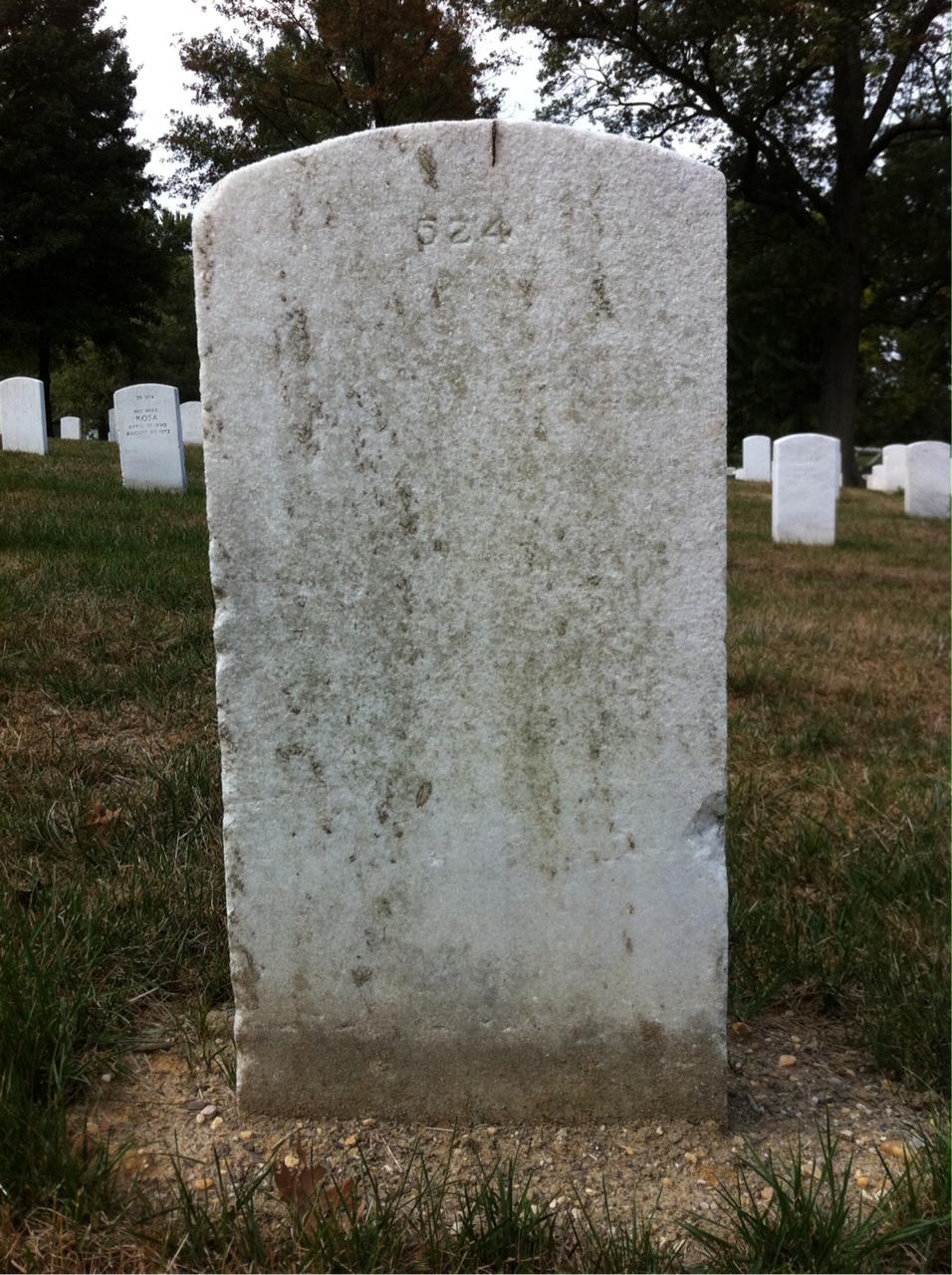 Back of headstone — Robert Mosley