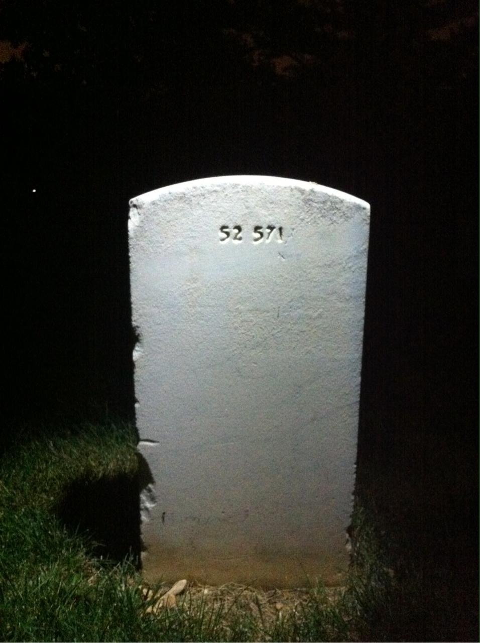 Back of headstone — Bernard Morrill