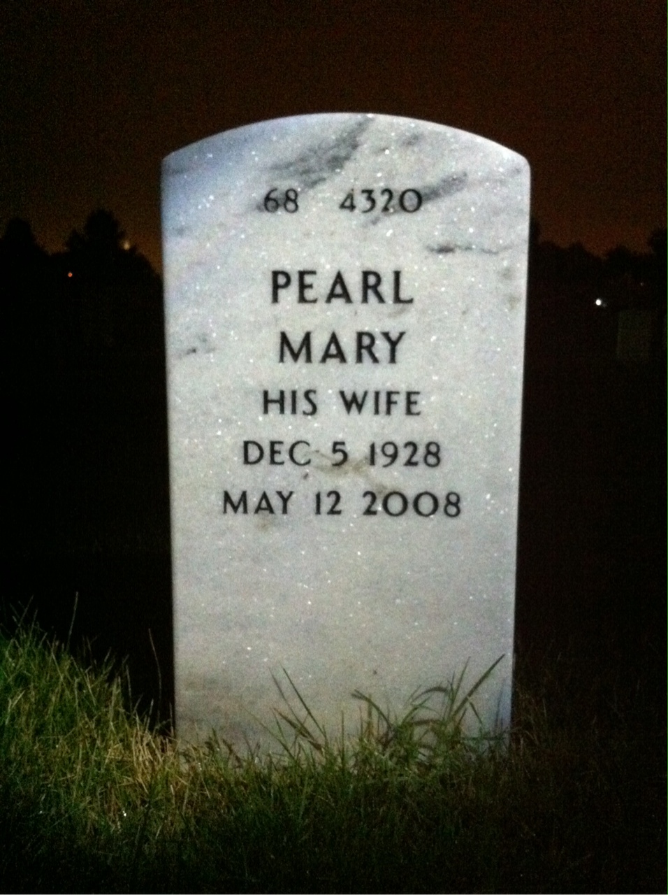 Back of headstone — Raymond Whelan