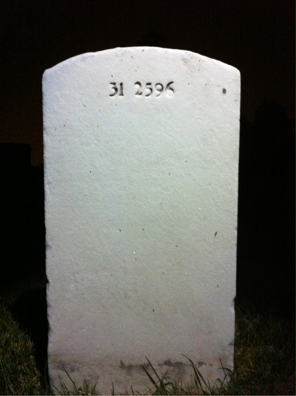 Back of headstone — Fred Ageton