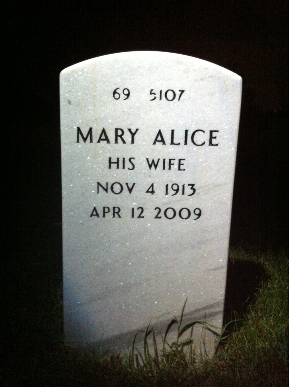 Back of headstone — Edward Harmon