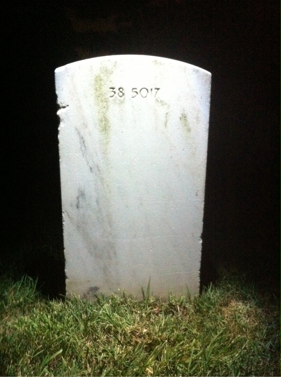 Back of headstone — William H Townsend