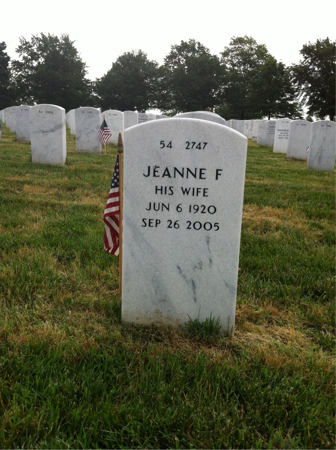 Back of headstone — Charles Matheny