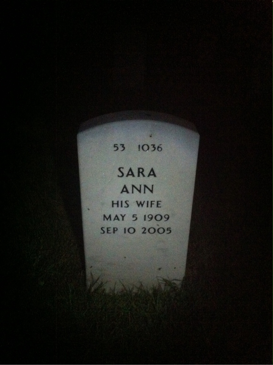Back of headstone — Malcolm Munger