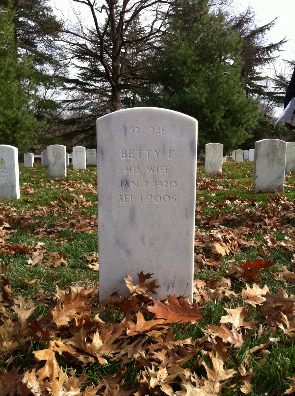 Back of headstone — Herrold Brooks