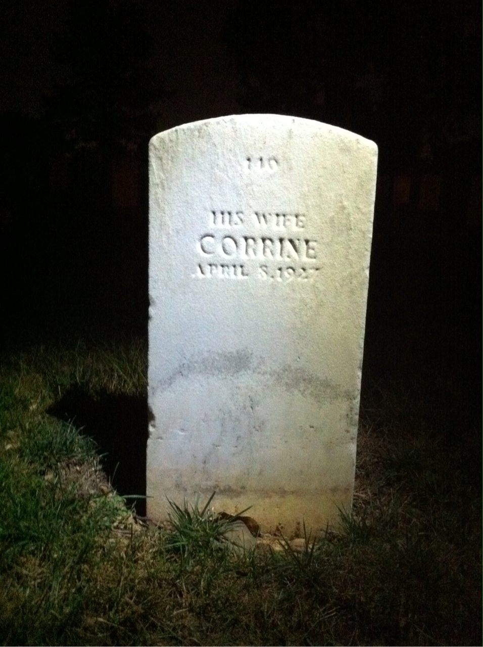 Back of headstone — John Albrecht