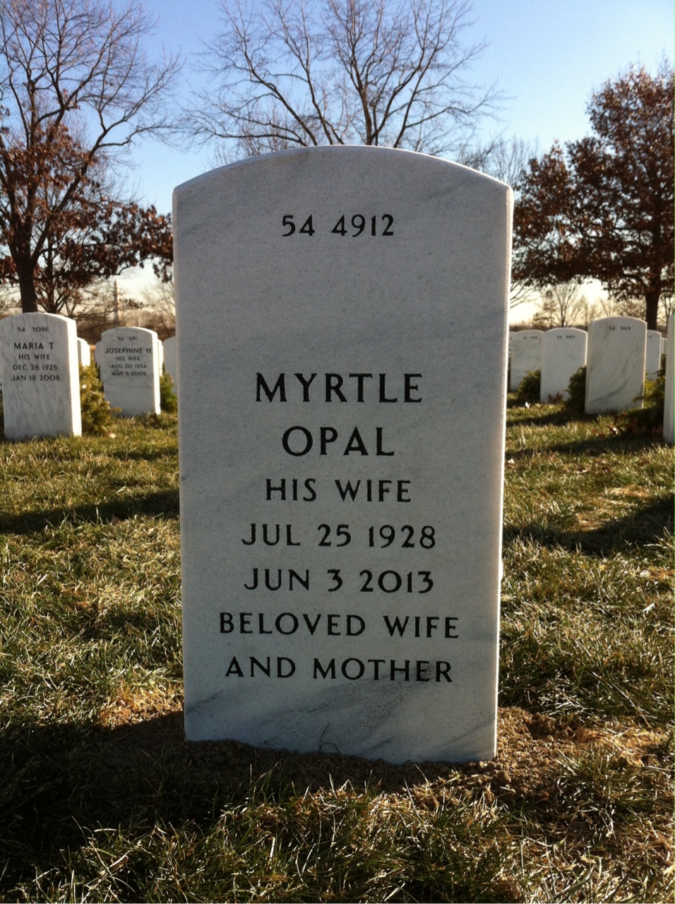 Back of headstone — Elbert Lahmeyer