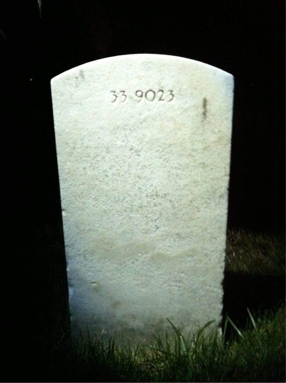 Back of headstone — Robert Faulkner