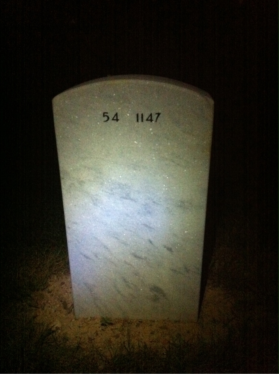Back of headstone — Raymond Setler