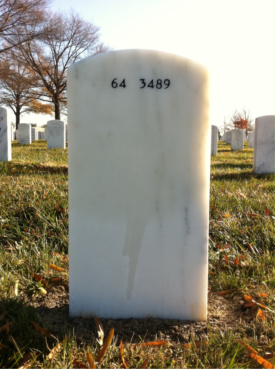 Back of headstone — Kenneth Connor