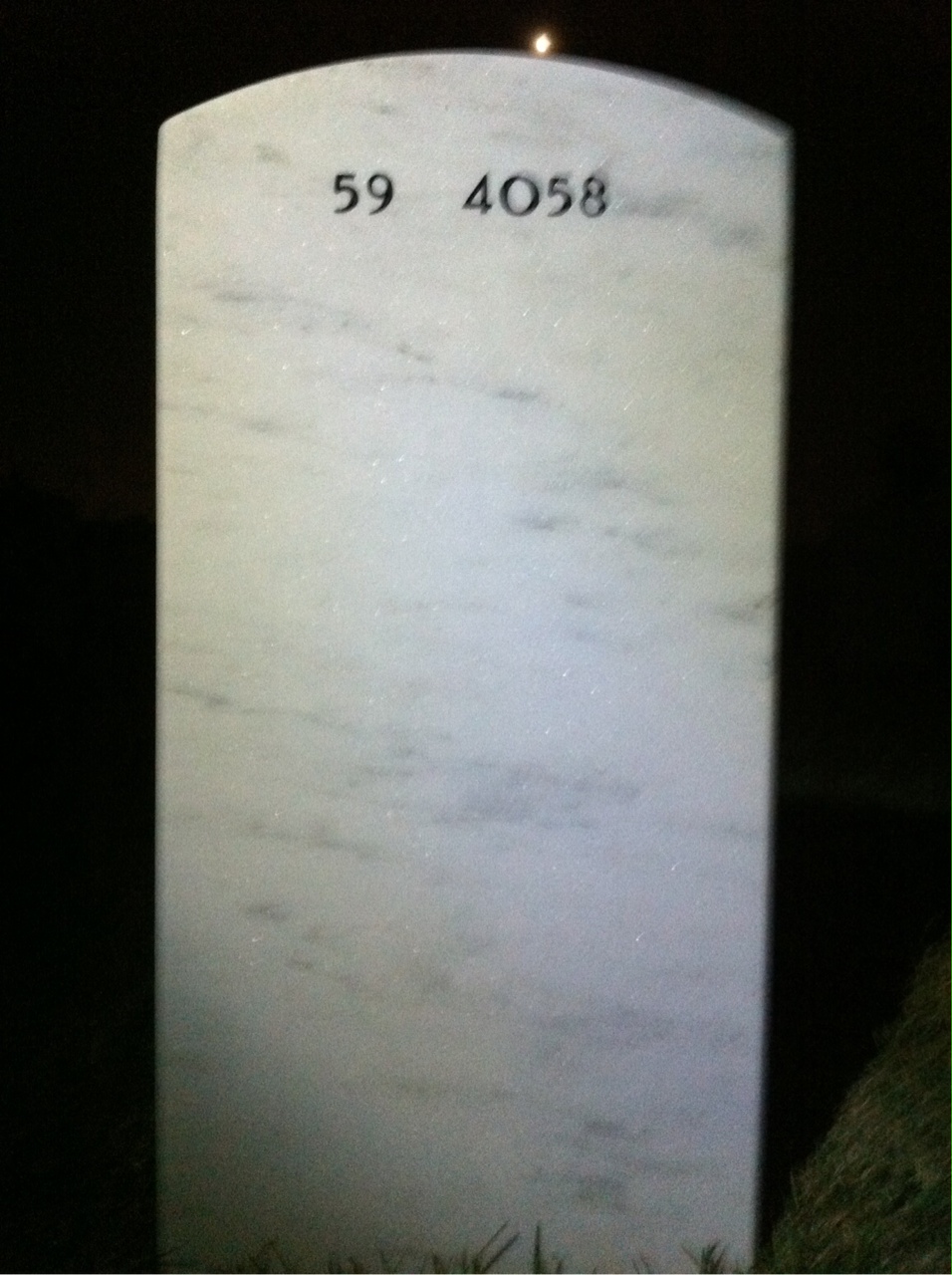 Back of headstone — Victor Ellis Holsapple