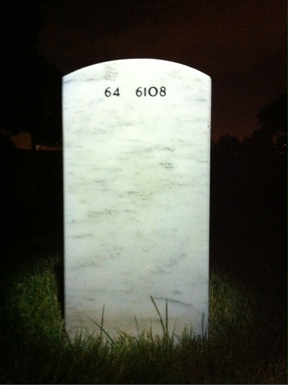 Back of headstone — Peter Randall