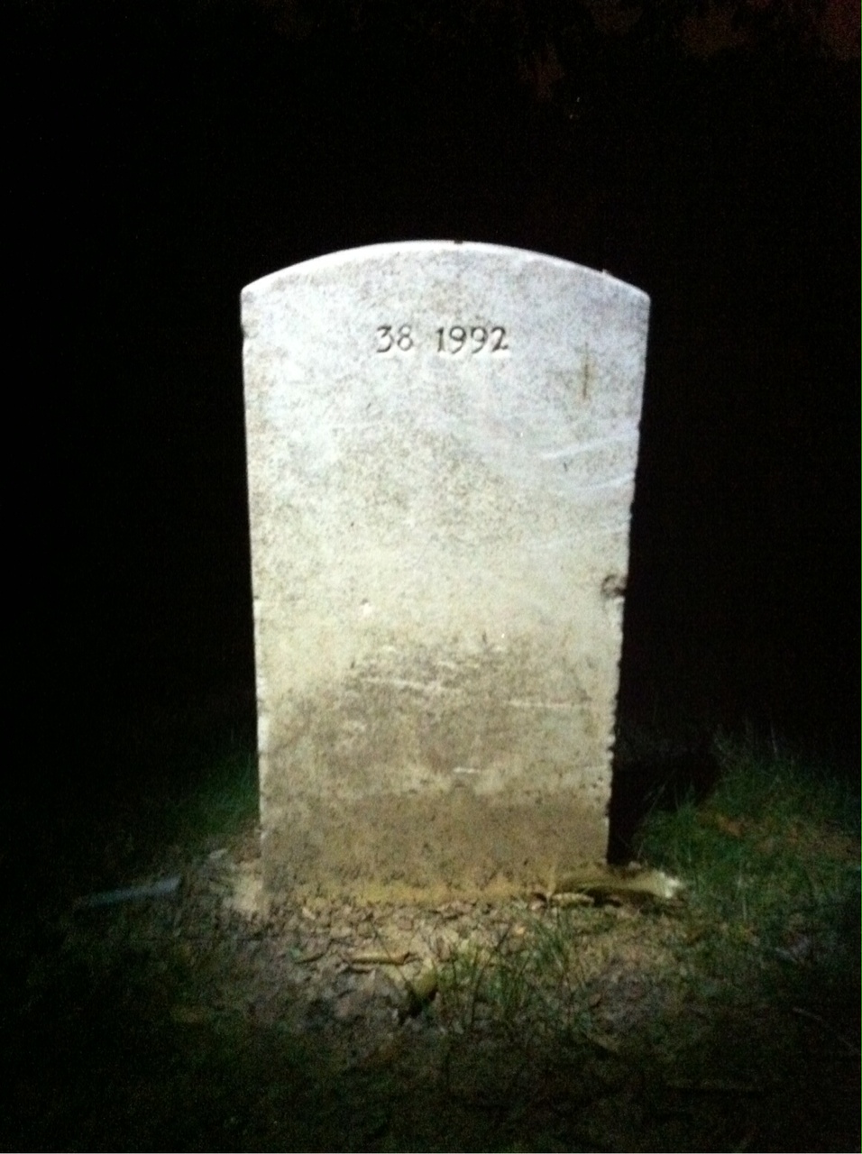 Back of headstone — John Ashby