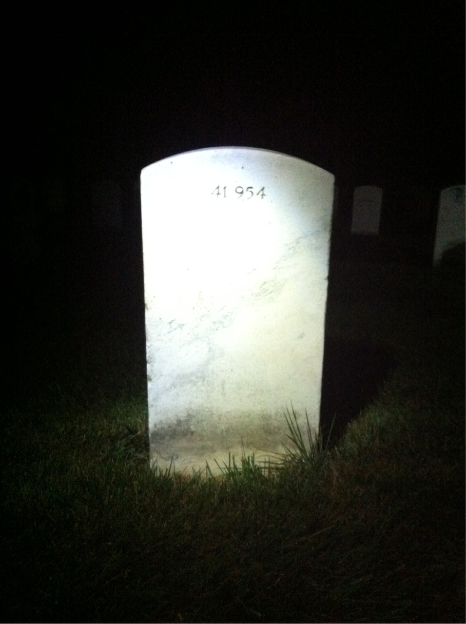 Back of headstone — William Harvey