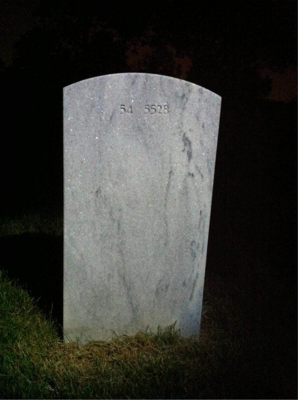 Back of headstone — Sheron Edward Weary