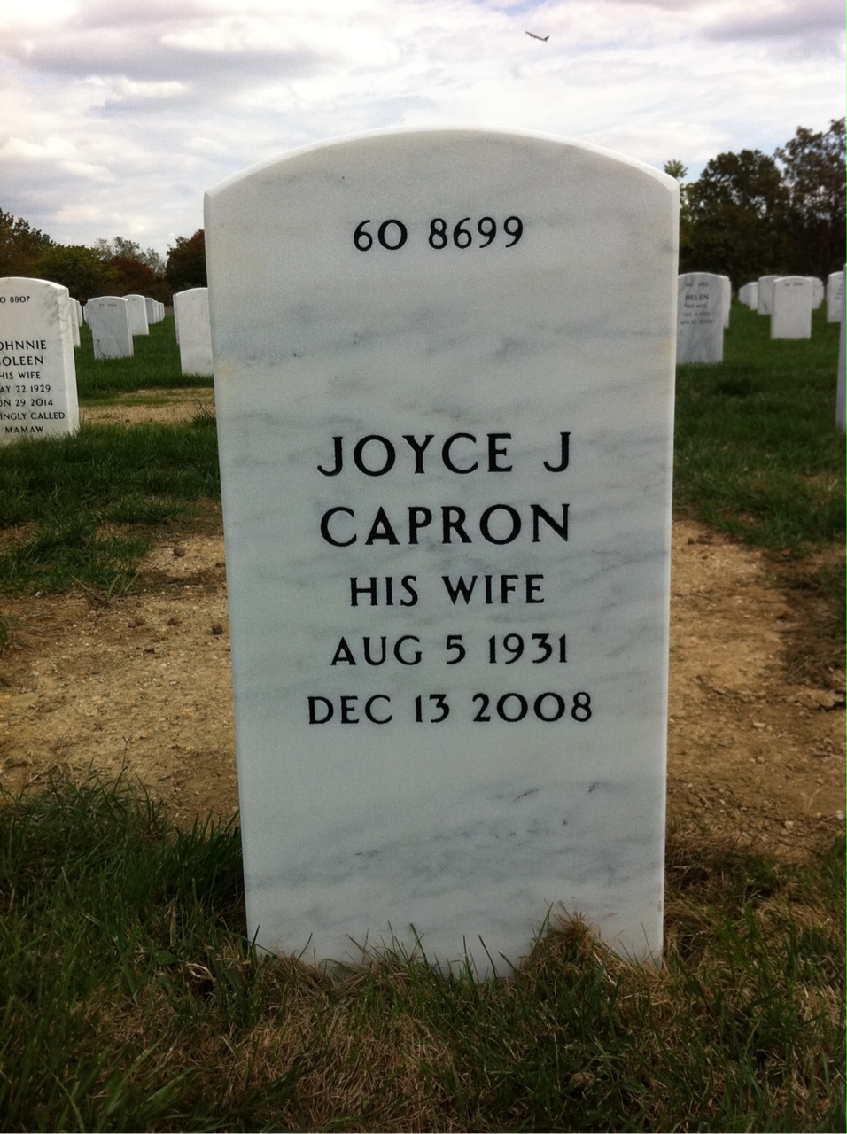 Back of headstone — Carl Humphrey