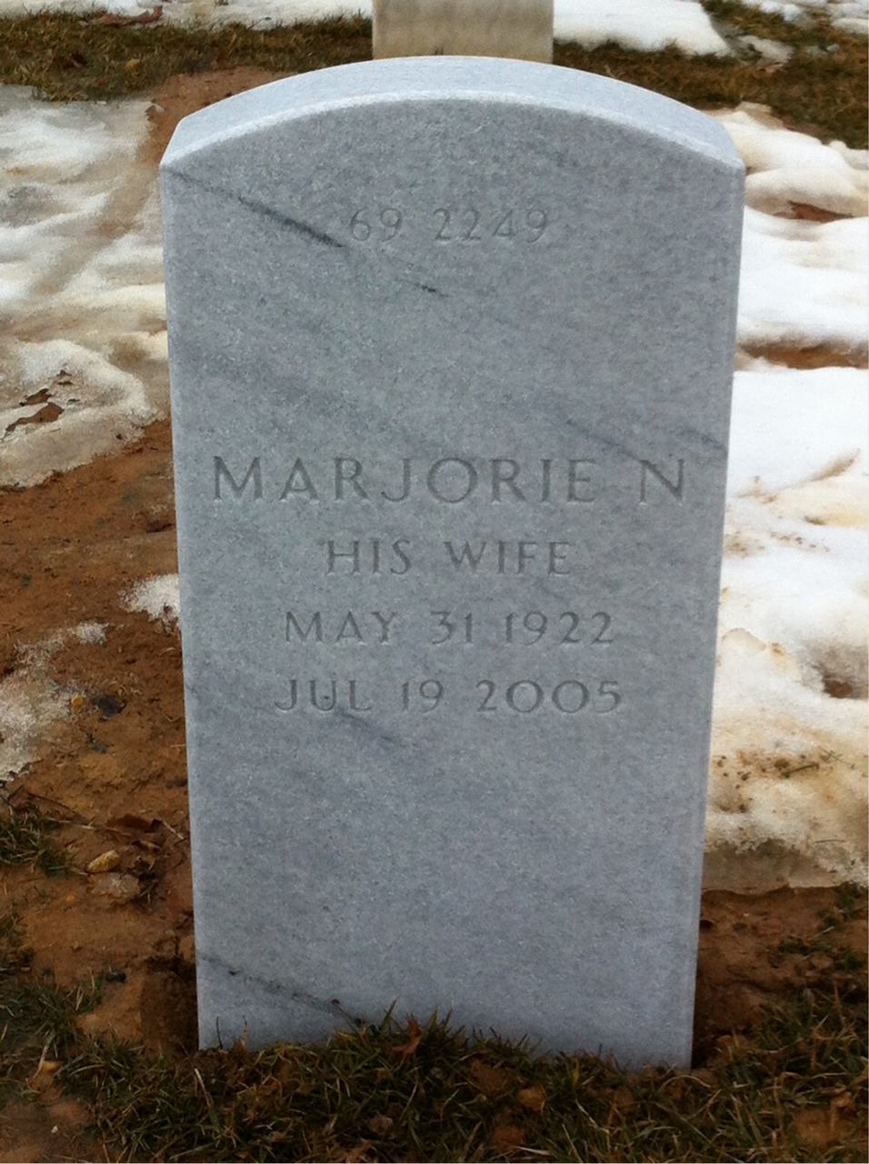 Back of headstone — Walter Nagorske