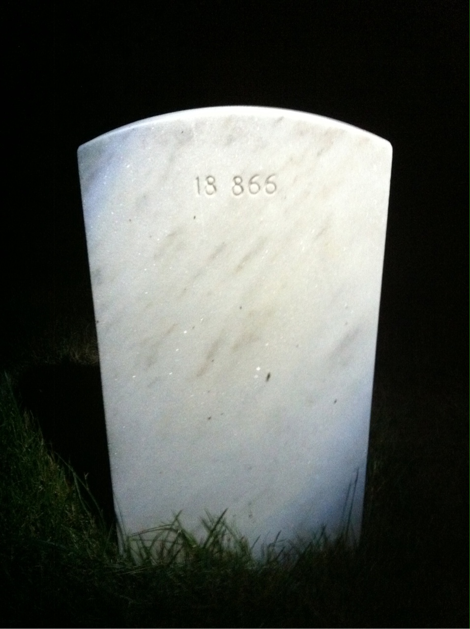 Back of headstone — Clifton Anderson