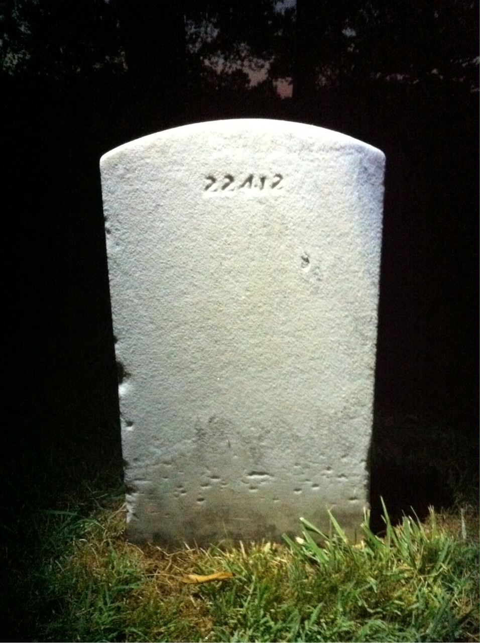 Back of headstone — Lewis Anderson