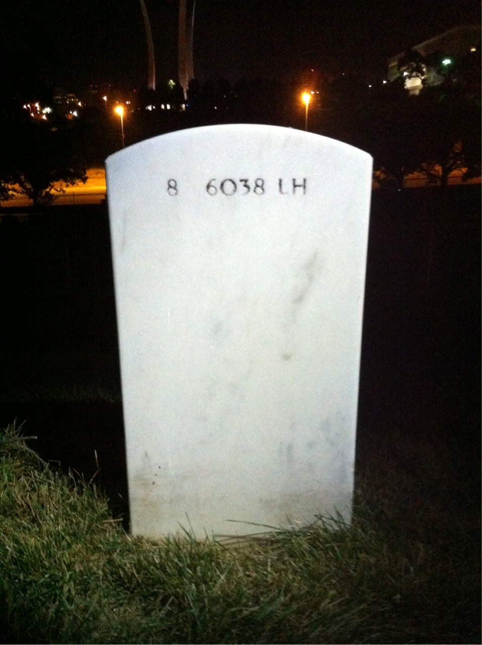 Back of headstone — Vincent Tolson