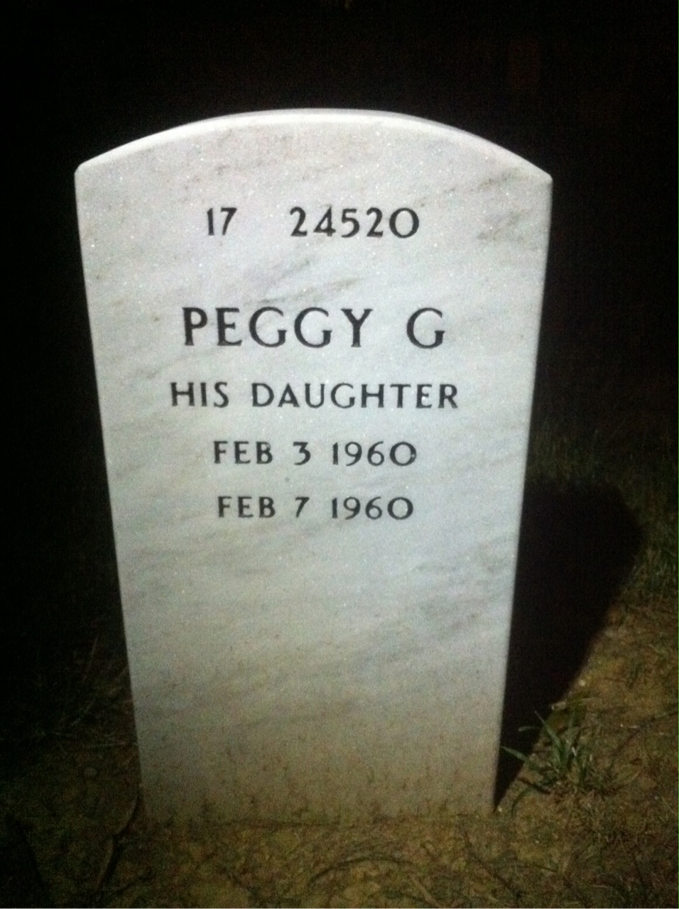 Back of headstone — Joseph O'Hara